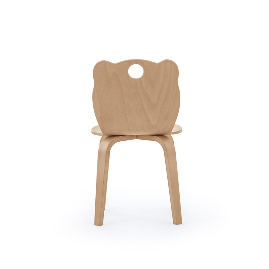 Krzesełko dziecięce DYR (MIŚ); drewniane mebelki dziecięce; Bester Studio