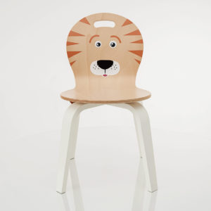 Krzesełko dziecięce STRAAL, noga biel tygrys, Bester Studio